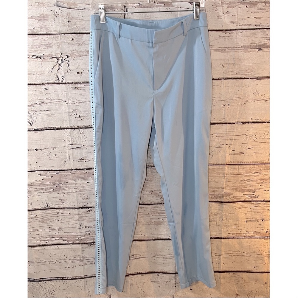 COCO Y CLUB Dress Pants Light Blue with Silver Studs-Medium